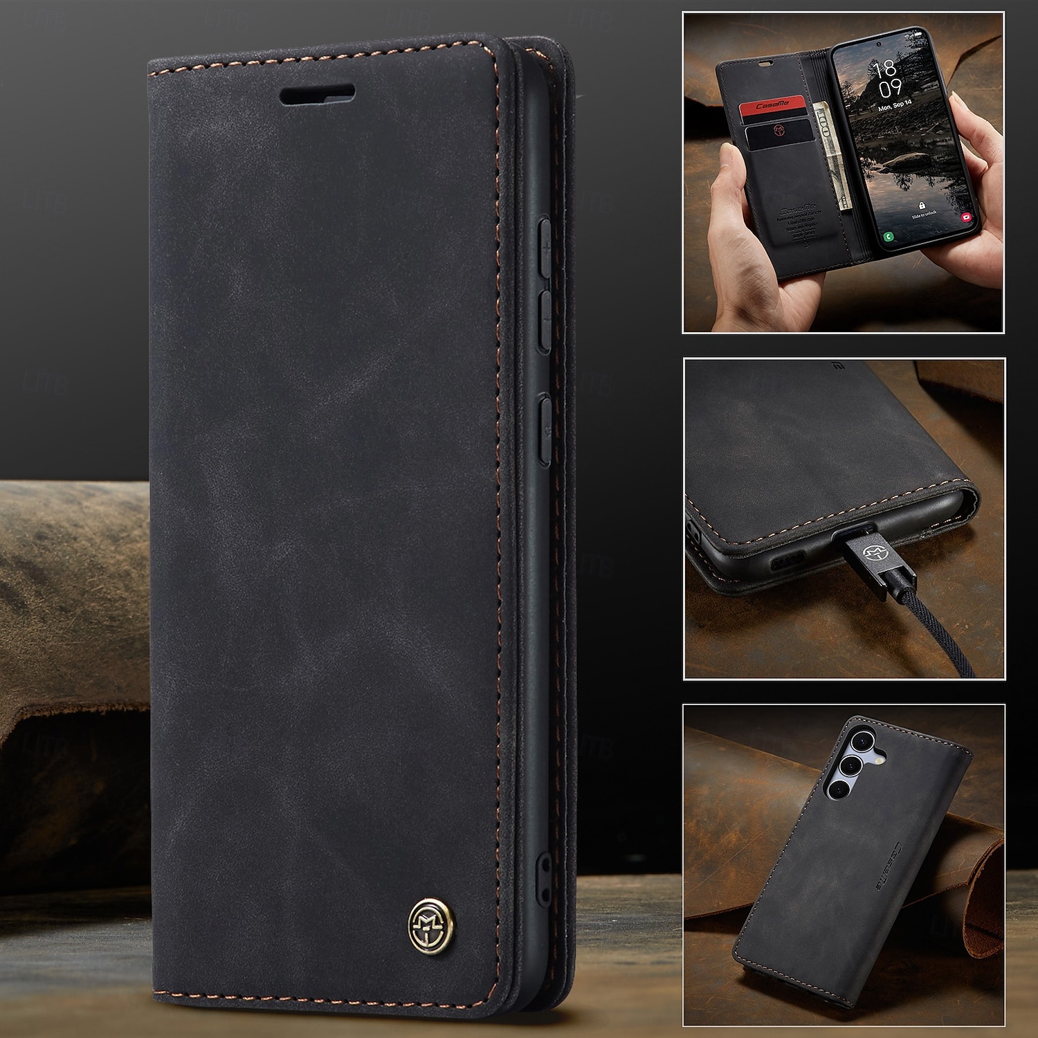 telefon fodral Till Samsung Galaxy S20 FE Fällock Stöd Stötsäker TPU PU läder 2025 - $12.99 –P1