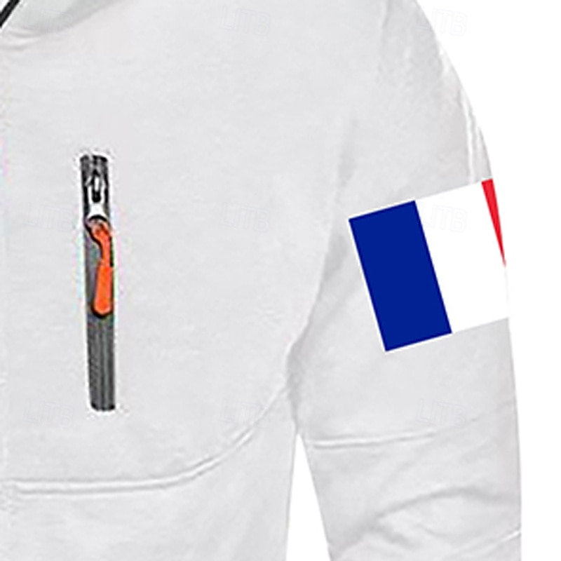 Homme Sweat à capuche Sweat à capuche zippé intégral Veste de survêtement Noir Blanche Vin Vert Véronèse bleu marine À capuche Uni Zip Up Patchwork Poche Avant Sport & Loisir Occasionnel Quotidien de 2025 ? $26.99 –P11