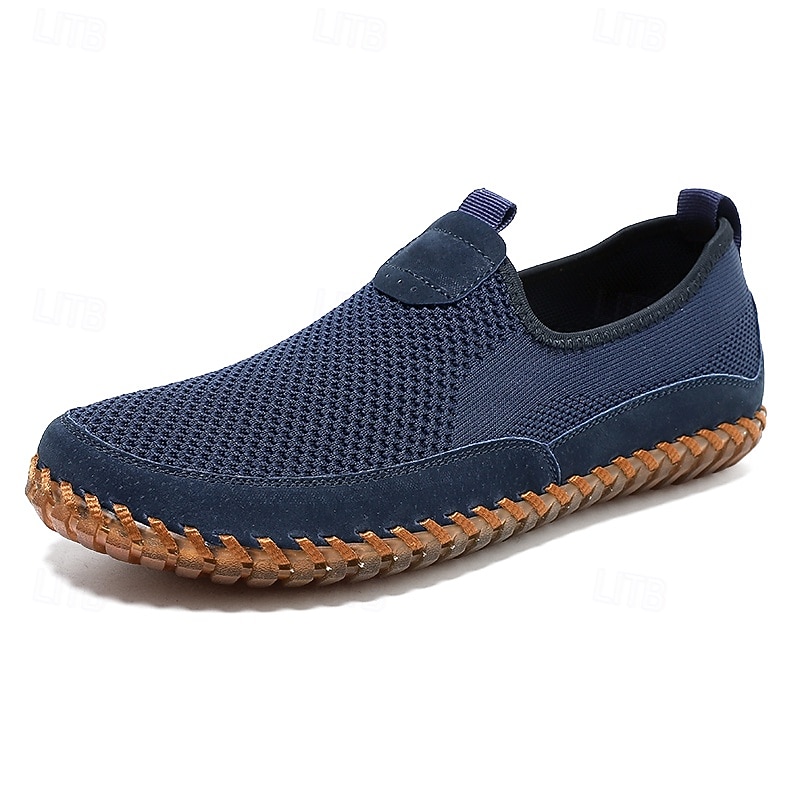 Atmungsaktive Herren-Slip-On-Wanderschuhe aus Strick – leichte Mesh-Sneaker für Sommerreisen, Outdoor-Aktivitäten und Komfort im Alltag 2026 - $54.99 –P3