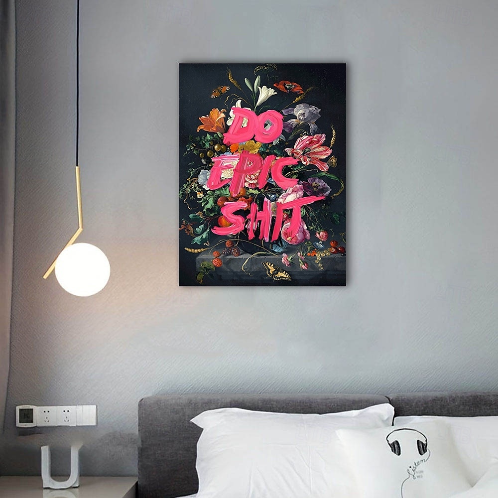 tryckmålning 1 st oramad kanvas väggkonst 'do epic shit' poster estetisk heminredning idealisk present till vänner perfekt för vardagsrum sovrum kontor bar väggdekor perfekt för rumsinredning 2025 - $15.49 –P4
