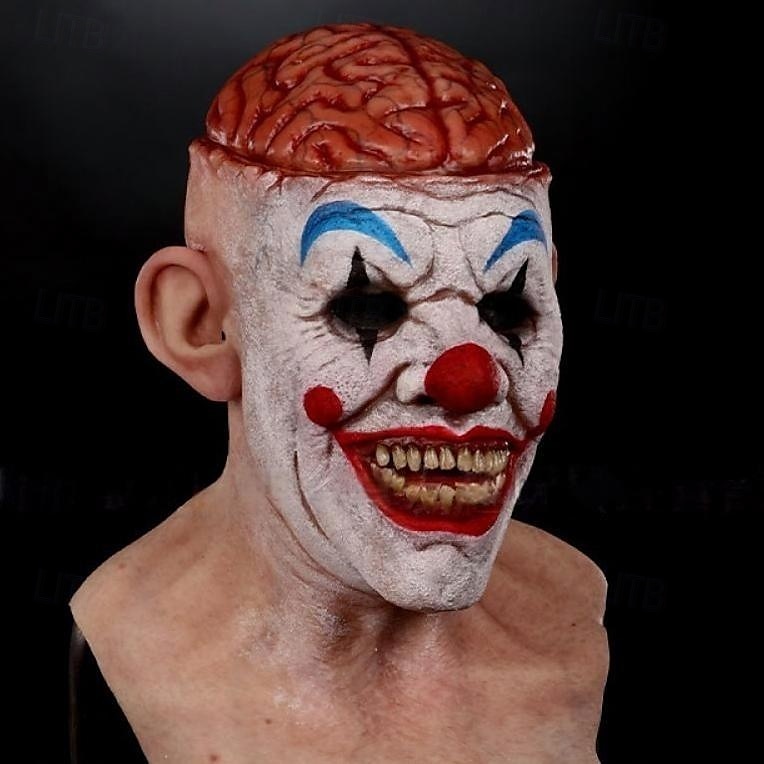 Annabelle Gyilkos bohóc Ijesztő baba Halloween Maszk Reális maszk Horror Félelmetes Zárt sisak Felnőttek Férfi Női Mindszentek napja Farsang Teljesítmény Parti Egyszerű Halloween jelmezek Kiöltözik 2025 - $32.64 –P6