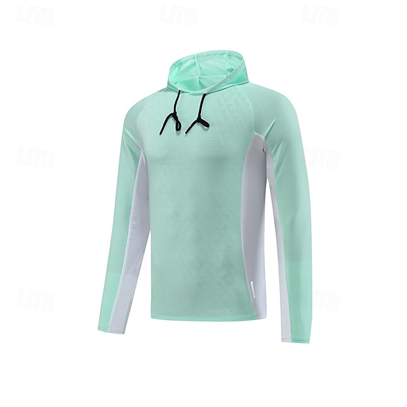 Voor heren Wandeltop Sporthoodie Lange mouw Capuchon Kleding Bovenlichaam Buiten Sneldrogend Zweetafvoerend anti-geur Ademend Polyester Lapwerk Donker Grijs Zwart Rood Jagen Tennis Sportschoenen 2025 - $21.99 –P5