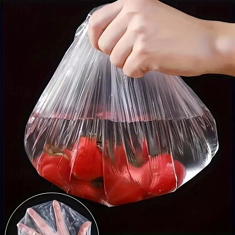 100PCS Reusable Elastic Food Storage Covers, Transparent Stretchable Plastic Bowl and Plate Lids, Airtight Seal Wraps, No Odor, Ideal Alternative to Foil and Cling Film for Kitchen Use 2025 - $6.49 –P7