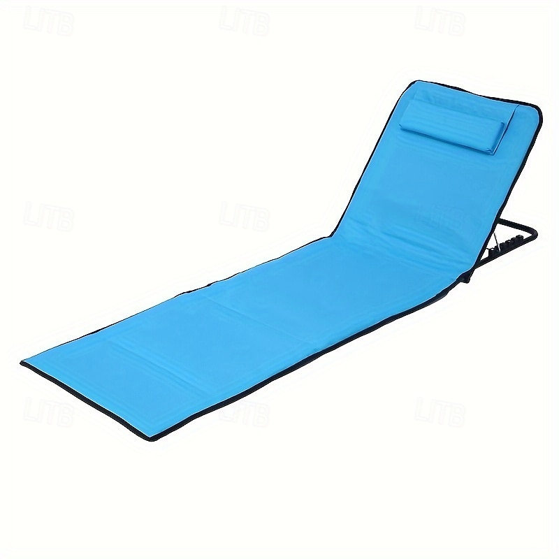 justerbar strandmatte 600d oxfordstoff 5 posisjoner sammenleggbar camping piknik utendørs fritid blå uten magnesiumstang/flint inkludert 2025 - $54.99 –P5