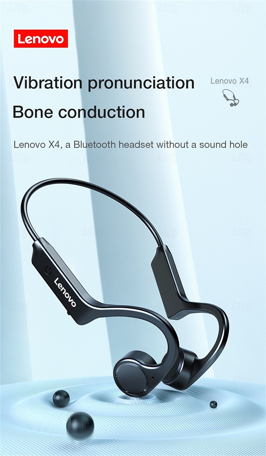 Lenovo X4 Bone Conduction Headphone Bone Conduction Headphones Bluetooth5.0 Ergonomic Design HIFI IPX5 for Apple Samsung Huawei Xiaomi MI Mobile Phone Valentine's Day Gift 2026 - $46.99 –P1