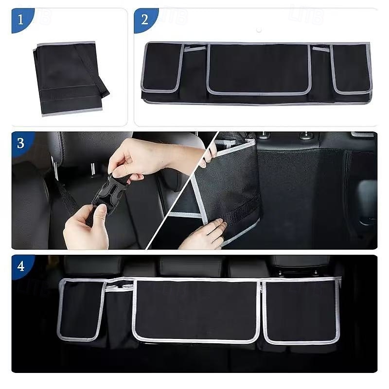 Car Trunk Organizer Large Capacity with Multi-Pockets, Universal Backseat Storage Bag Made of Durable 600D Oxford Fabric for SUV, Truck, Car Accessories 2025 - $13.49 –P1
