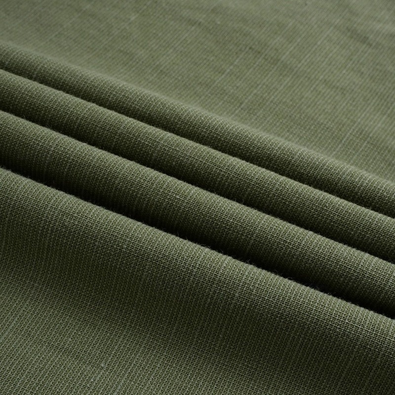 Herren Hemd Leinenhemd Sommerhemd Strandhemd Einfarbig Urlaub Lässig Schwarz Weiß Grün Khaki Langarm V Ausschnitt Sommer Frühling Bekleidung Basic 2025 - $20.99 –P3
