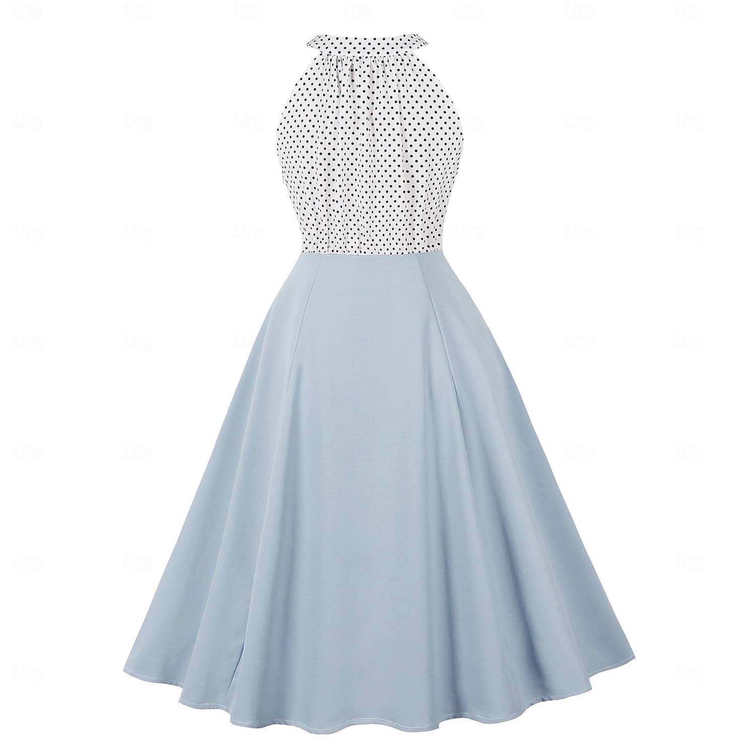 Retro Vintage 1950s Rockabilly Midi Swing Dress Flare Dress Fit and Flare  Polka Dot Halter Neck Fancy Dress Women's Masquerade Vacation Casual Retro  Theme Party Adults Dress Spring & Summer 2026 - $35.99
