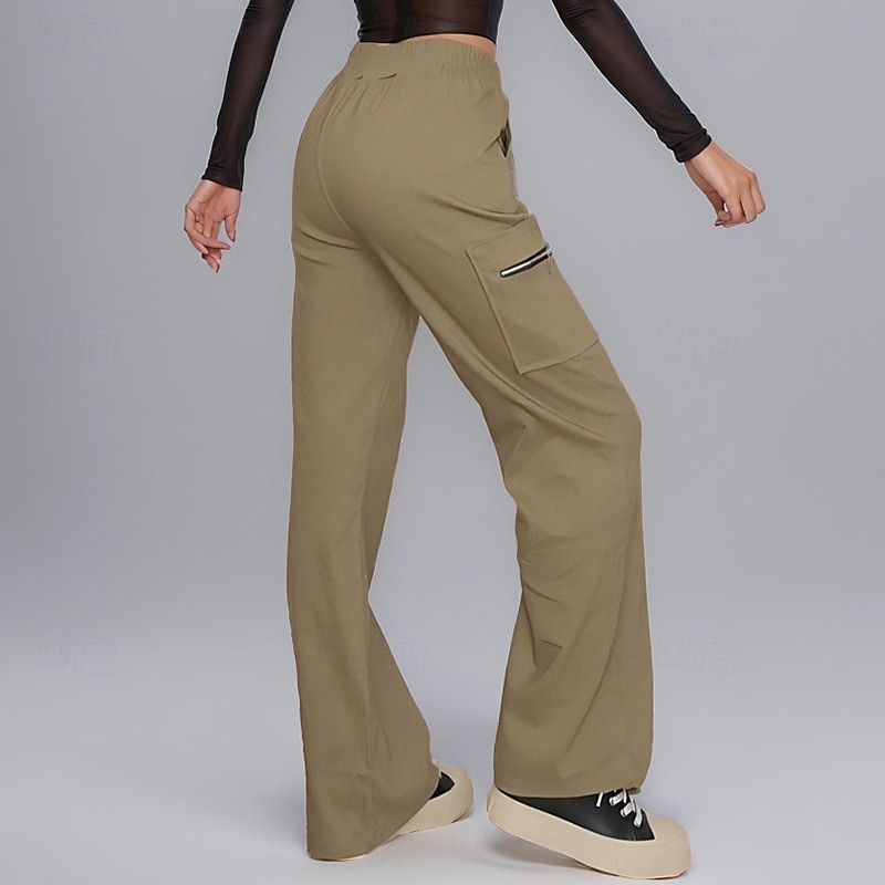 Women's Cargo Pants Hiking Pants Trousers Outdoor Regular Fit Waterproof Bottoms Pocket Elastic Waist Black Army Green Camping / Hiking Running S M L 2025 - $25.99 –P6