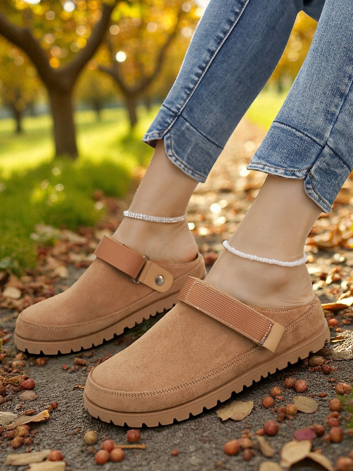 Damen-Slingback-Pantoletten – Clogs zum Reinschlüpfen mit Riemendesign für Herbstpicknicks, Gartenarbeit und Freizeit 2025 - $24.99 –P3