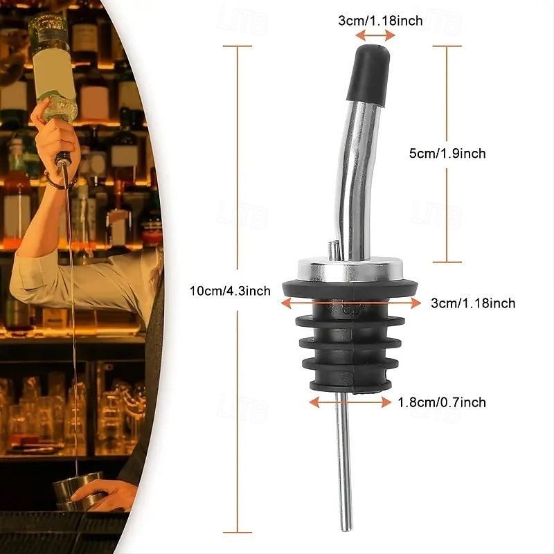 Набор из 12 многоразовых насадок для розлива винных бутылок из нержавеющей стали, обеспечивающих легкое и плавное наливание, идеально подходит для вина, виски, оливкового масла и использования в 2025 - $16.99 –P7