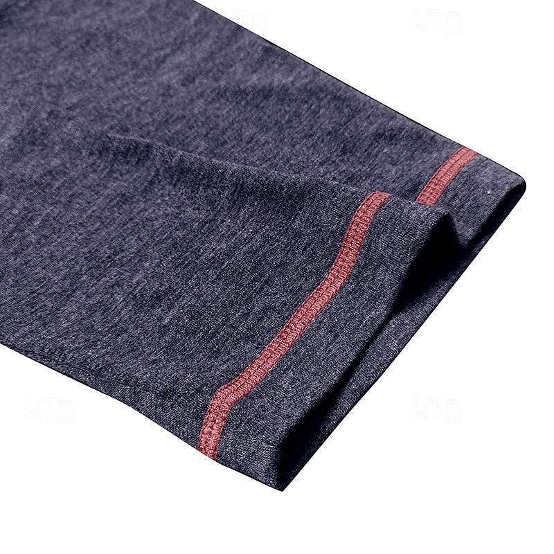 Herren Henley Hemd T-Shirt Baseball-T-Shirt Kurzarm Farbblock Designer Basic Böhmische Raglanärmel Henley Outdoor Lässig Täglich Sommer Herbst Schwarz Marineblau Blau Henley T-Shirt 2026 - $24.99 –P5