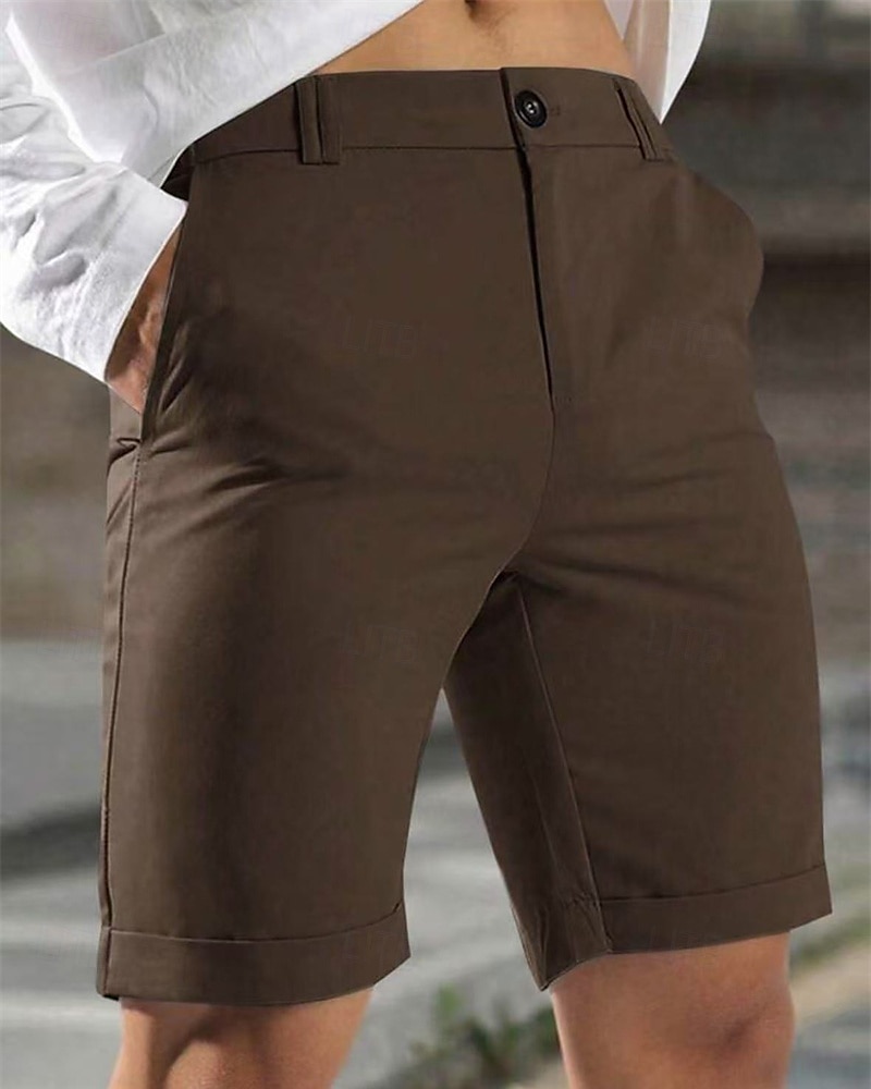 Herren Schicke Shorts Burmuda Shorts Arbeitsshorts Tasche Einfach Komfort Atmungsaktiv Kurz Outdoor Geschäft Mode Lässig Schwarz Blau 2025 - $21.99 –P7