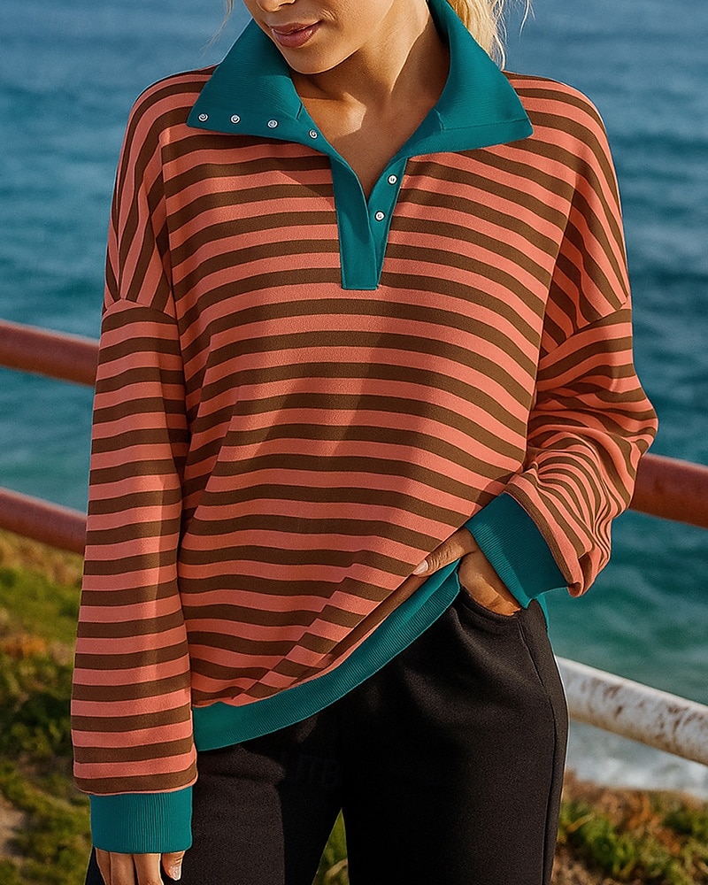 Femmes Sweat-shirt à enfiler Hauts décontractés Couleurs contrastées Mode manche longue Top Athleisure Automne Coupe-vent Randonnée Entraînement Course Tenue de sport Tenues de Sport Rayures Jaune de 2025 ? $17.99 –P7
