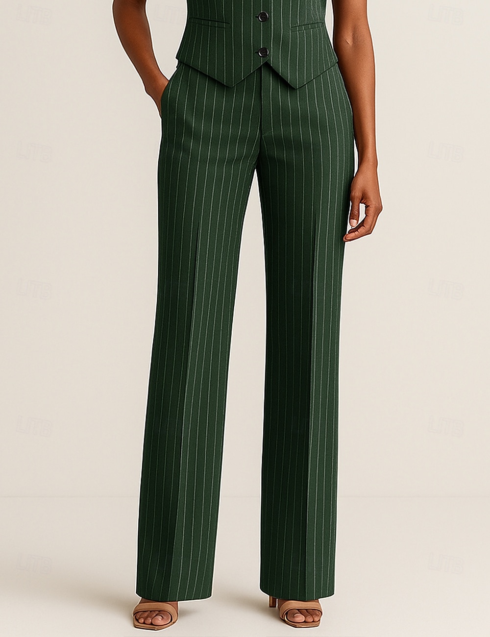 bukser til brudens mor elegante gulvlange ankellange ensfarget 2025 - $69.99 –P11