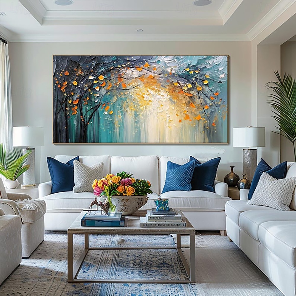 handgjord oljemålning på duk väggkonst dekoration modern abstrakt skogslandskap för vardagsrum heminredning uppspänd ram hängande målning/rullad duk (utan ram) 2026 - $60.99 –P6