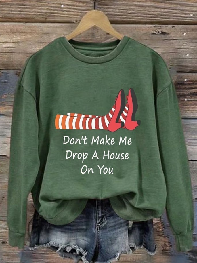 Femmes Sweatshirt Pull Graphique Crâne Sorcière Mode Occasionnel manche longue Col ras du cou Col rond Hauts Réguliers Rue Tenue Quotidienne Occasionnel Imprimé Noir Violet Orange Vert Gris Automne de 2025 ? $24.99 –P1