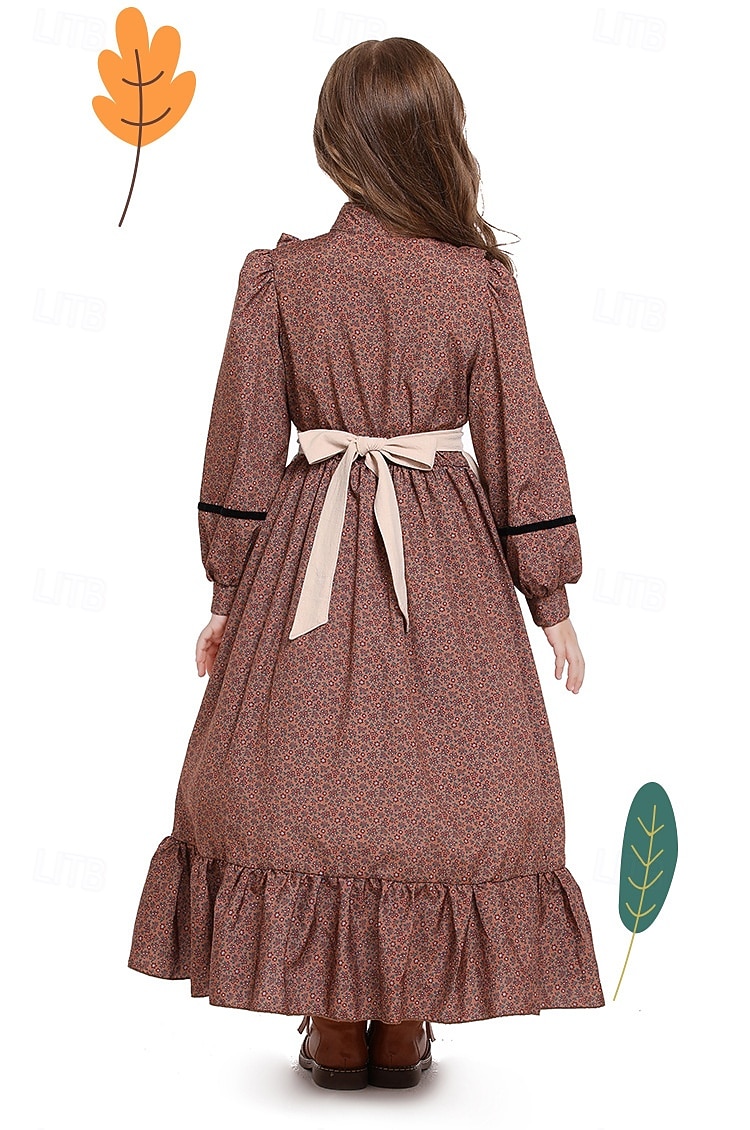250º Aniversario de EE. UU. Siglo 19 década de 1800 Vestido de la pradera Chica pionera Colonial Pionero Guerra Revolucionaria Disfraz Chica Víspera de Todos los Santos Carnaval 4 de julio Niños 2026 - $42.99 –P4