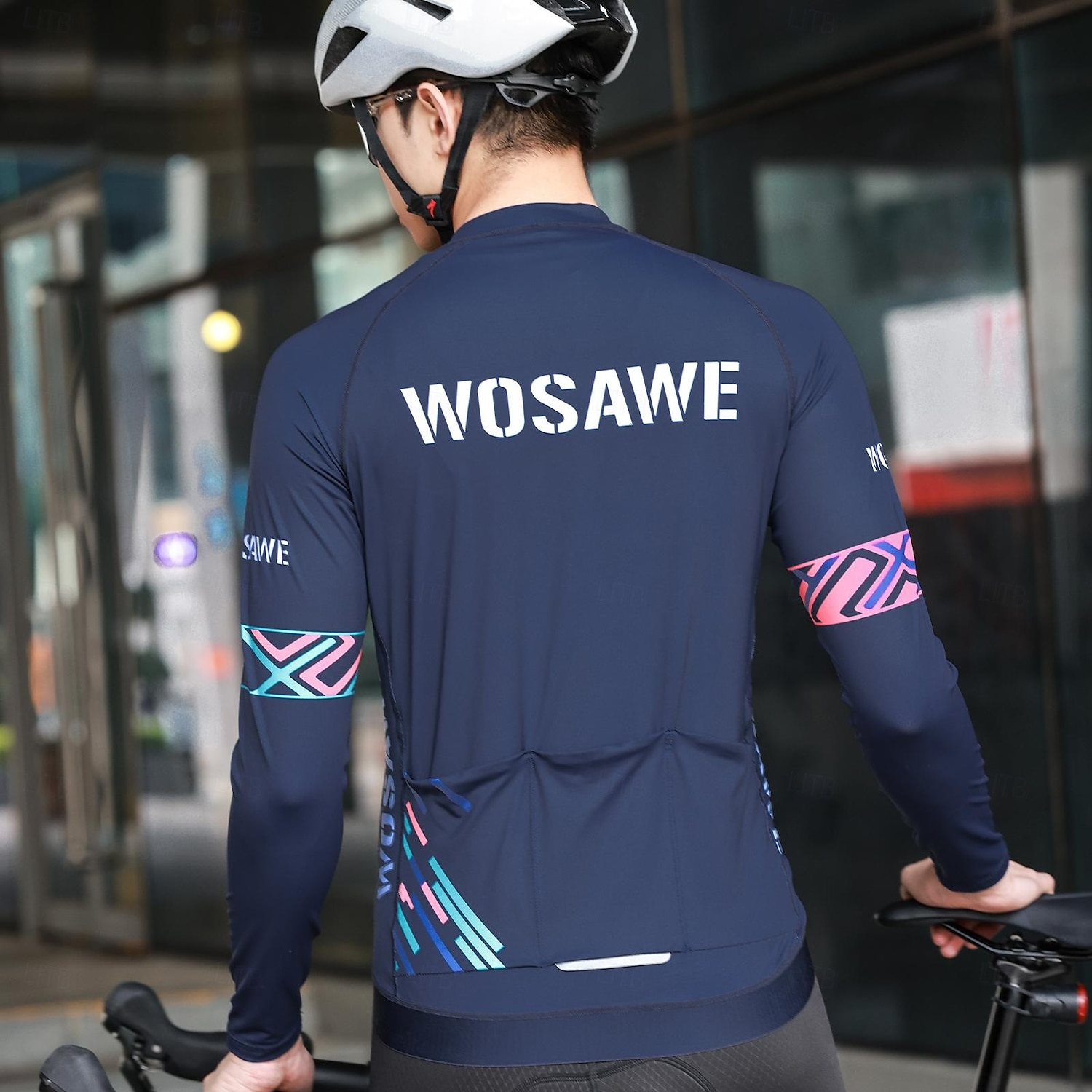 WOSAWE Spring Summer Men's Cycling Long Sleeve Quick Dry Breathable Printed Top Road Cycling Jersey Jacket BD270 2025 - $42.99 –P10