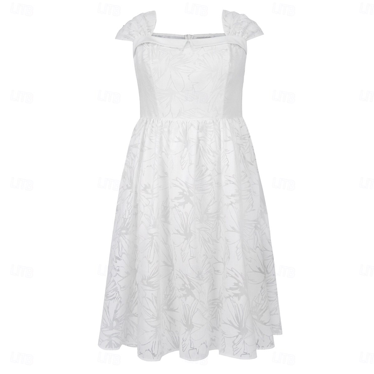 Retro Vintage 1950er Rockabilly Midlänge A-Linien-Kleid Ausgestelltes Kleid Übergröße Blumen A-Linie Damen Urlaub Heimkehr Party & Abend Erwachsene Kleid Frühling & Sommer 2025 - $72.99 –P1