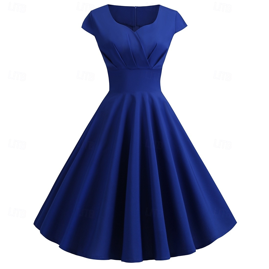 Rétro Vintage Années 1950 Rockabilly Midi Robe Robe trapèze Robe Évasée Ajusté & Évasé Col en V Femmes Halloween Carnaval Saint-Valentin Occasionnel Retour à la maison Soirée à thème rétro Adulte Robe de 2025 ? $25.99 –P31