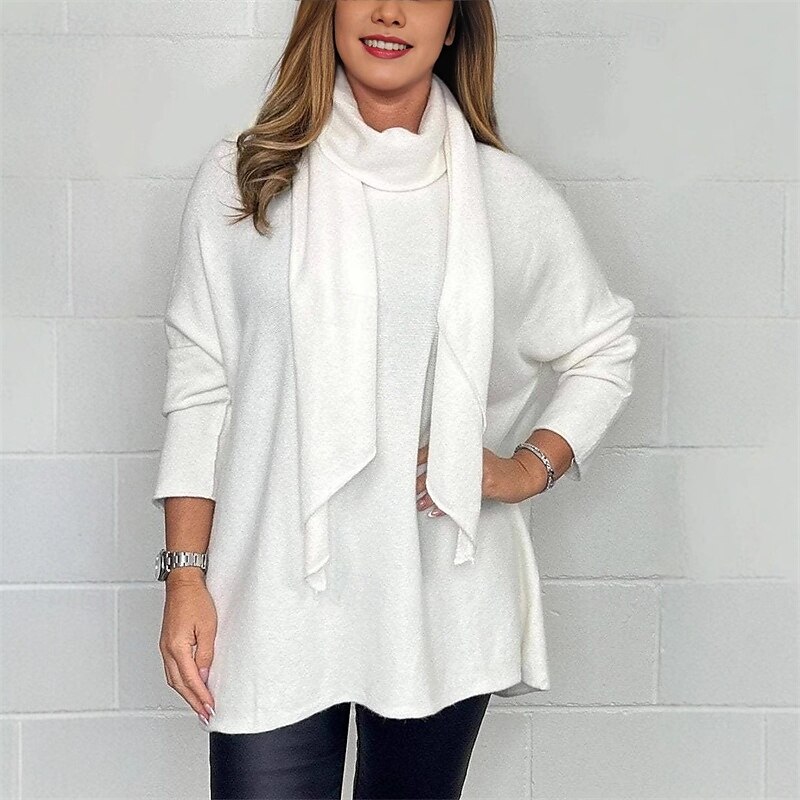 Per donna Tunica Maglietta Semplice Moda Moderno Casual Manica Lunga Girocollo Top Regolari Quotidiano Uscire Weekend Nero Bianco Verde Autunno Inverno del 2025 a $22.99 –P1