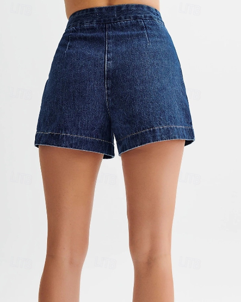 Women's Active Fashion Blouse Shorts Sets Sleeveless Crew Neck Solid Color Split Thigh Vacation Casual Daily Blue Summer Regular Fit 2025 - $48.99 –P13