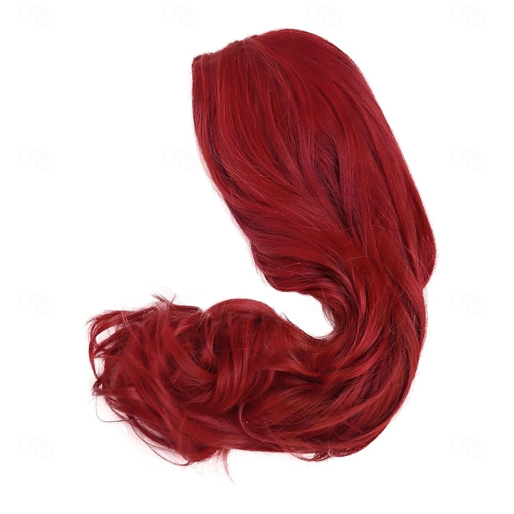 Perruques rouges chaudes de 22 pouces de long pour femmes perruque bouclée de partie latérale vague taille moyenne fibre synthétique cosplay lierre vénéneux perruque Ariel pour la fête costumée de 2025 ? $27.99 –P5