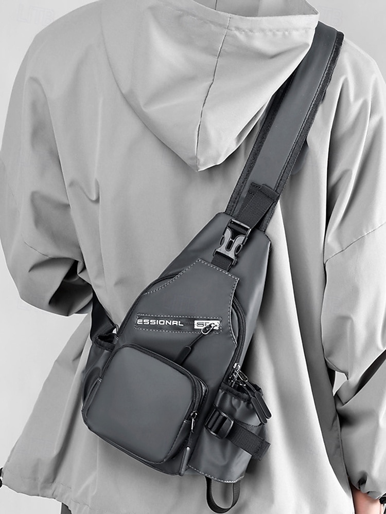 Men’s Waterproof Crossbody Sling Bag – Lightweight Casual Chest Bag with Multiple Compartments, Adjustable Strap, and Water-Repellent Fabric for Travel, Outdoor and Daily Use 2025 - $18.99 –P1