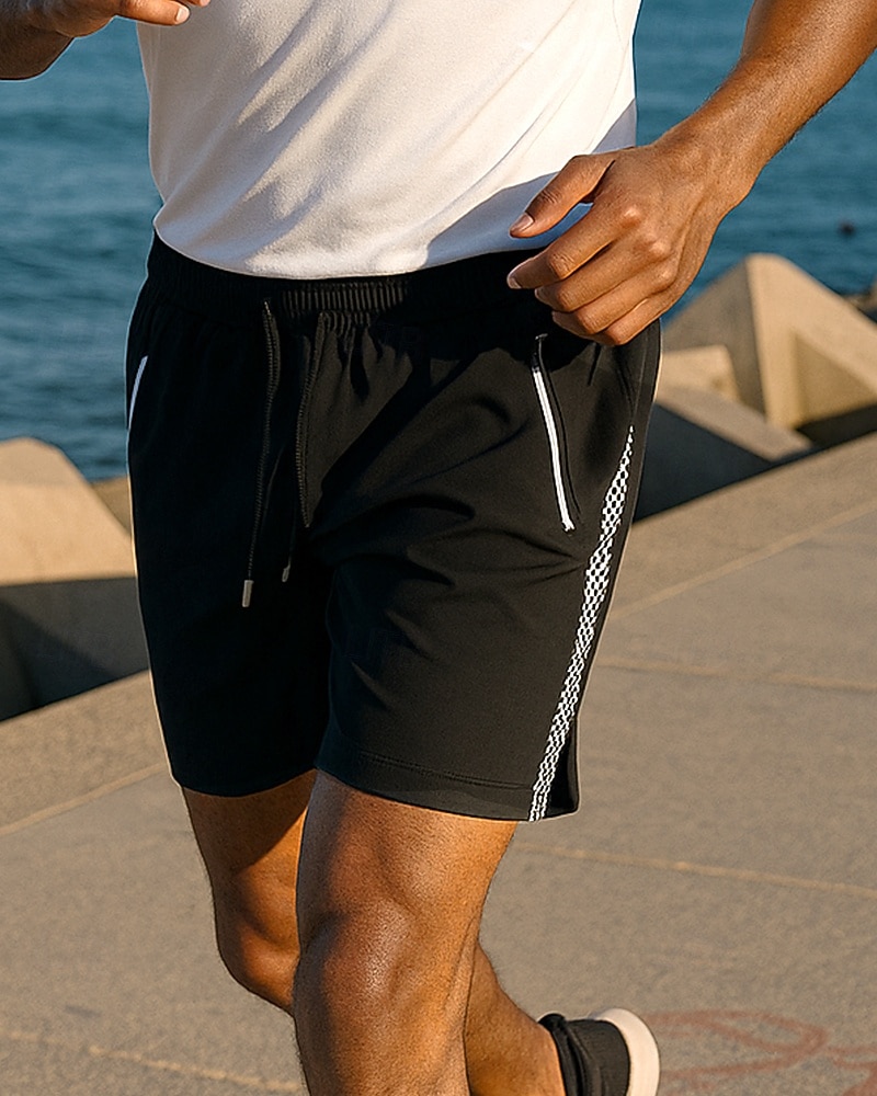 Муж. Шорты для бега спортивные штаны Эластичный пояс Шорты Повседневные Для занятий спортом Лето Быстровысыхающий Легкость Эластичный Дышащий Теннис Гольф Бег Стандартный Спортивная одежда 2026 - $19.49 –P1