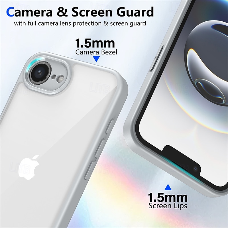 телефон Кейс для Назначение Apple AirTag iPhone 16 Про Макс Плюс iPhone 15 14 Pro Max Plus iPhone 13 Pro Max Кейс на заднюю панель Полупрозрачный Защита от удара ПК 2025 - $11.99 –P3