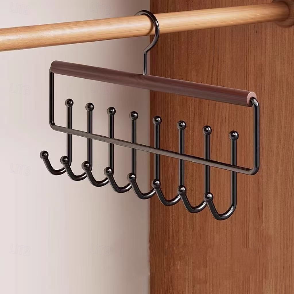 Gruccia multifunzionale in legno con ganci, portaoggetti per cappelli, biancheria intima, canottiere, ideale per casa, dormitorio, armadio e negozi di abbigliamento del 2025 a $8.49 –P6