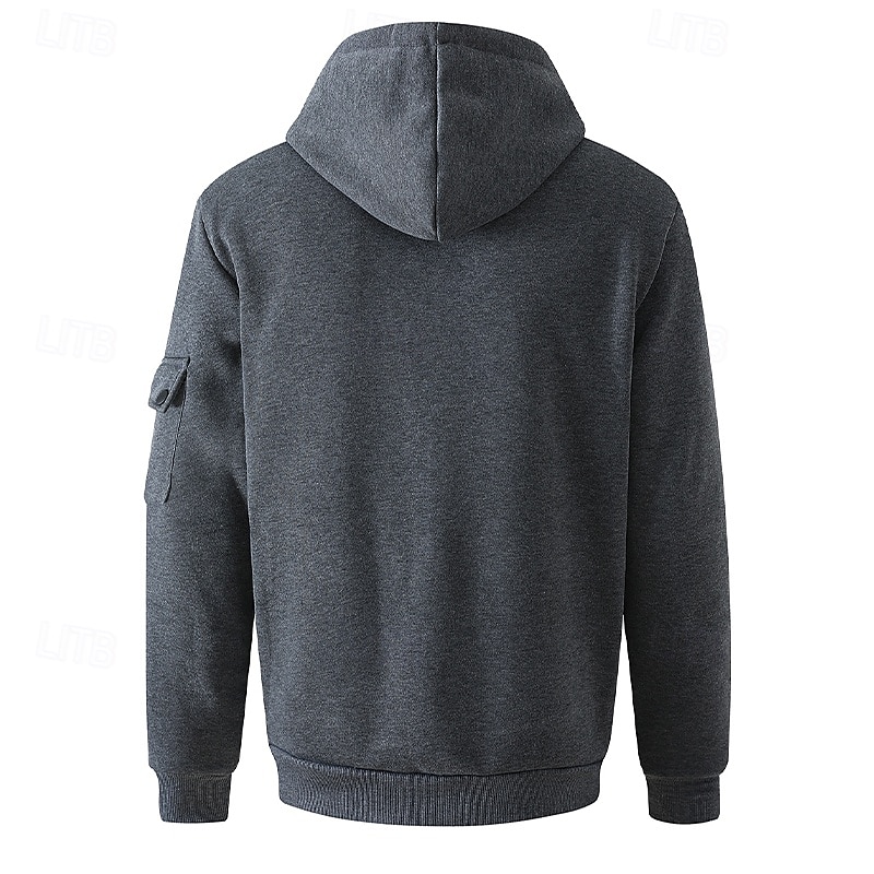 Per uomo Felpa con cappuccio Felpa con cappuccio in pile Felpa con cappuccio tattica Nero Bianco Vino Verde militare Rosso Con Cappuccio Semplice Tasca Sport & Outdoor Casuale Quotidiano Streetwear del 2025 a $27.99 –P14