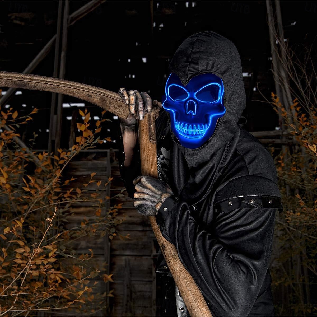 Schelet Craniu Halloween Mască Mască LED Infricosator Strălucitor în Întuneric Aprinde LED-ul Adulți Bărbați Pentru femei Unisex Halloween Carnaval Performanță Petrecere Costume de Halloween ușoare 2025 - $8.49 –P10