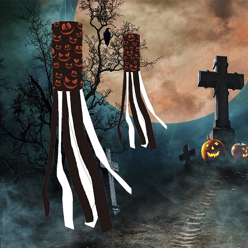 Halloween Windsocks Scary Halloween Hanging Windsock Flag Halloween Decorations for Outdoor Indoor Garden Home Yard Party Supplies 2025 - $5.99 –P7