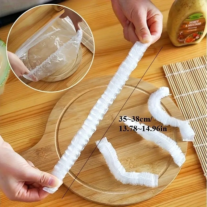 Lot de 500 couvercles de conservation alimentaire élastiques réutilisables, couvercles transparents en plastique extensible pour bols et assiettes, pour la cuisine et la salle à manger de 2025 ? $11.99 –P4