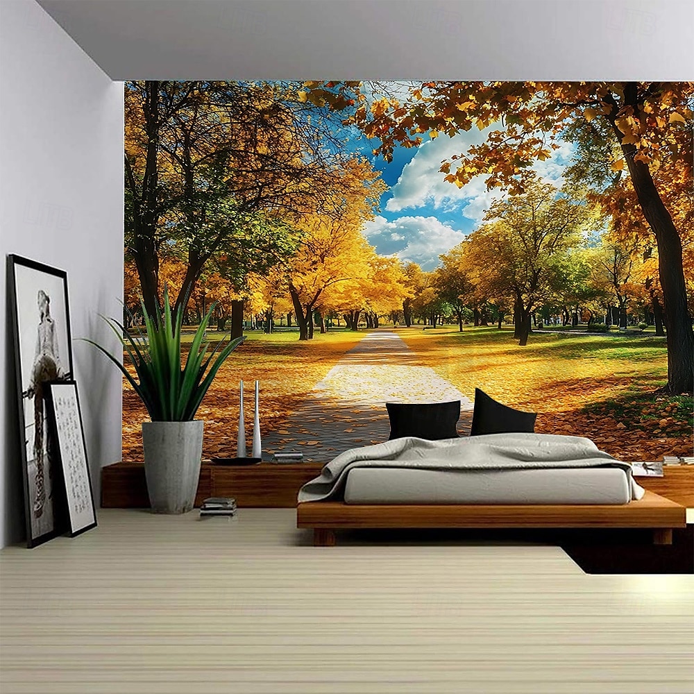 fall Autumn Landscape Tapestry Photo Backdrop Wall Art Large Tapestry Mural Decor Photograph Backdrop Blanket Curtain Home Bedroom Living Room Decoration 2025 - $12.99 –P3