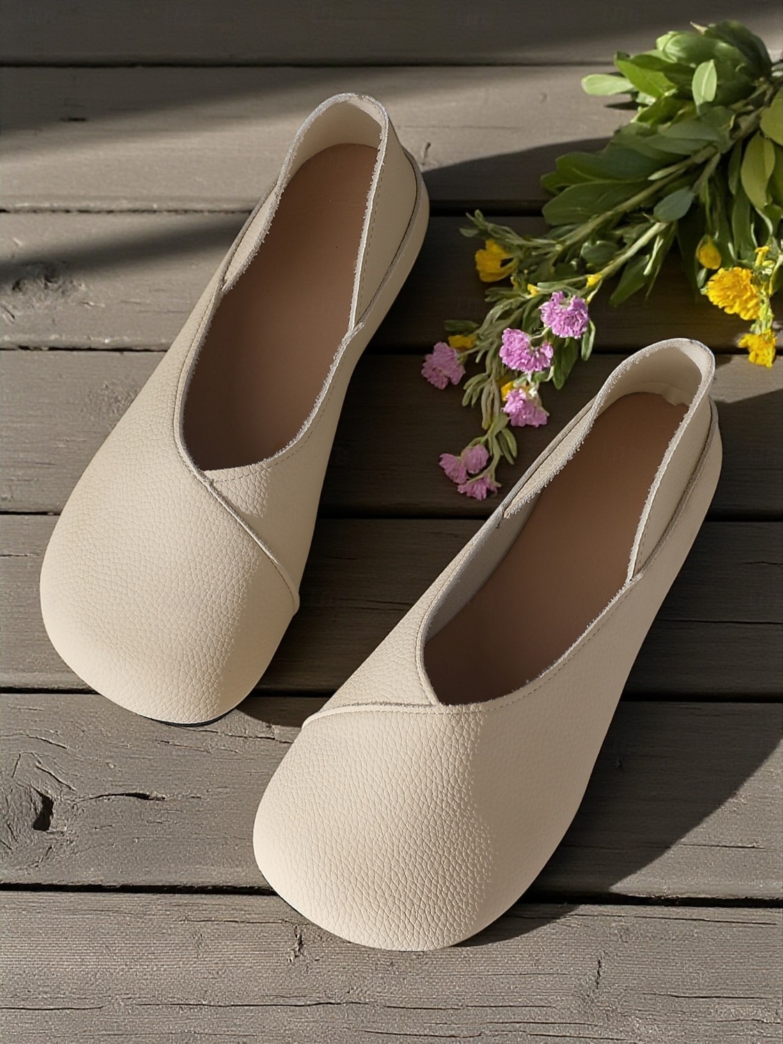 ballerine comode da donna in similpelle a piedi nudi – scarpe larghe e minimaliste da infilare per passeggiate informali, abbigliamento quotidiano e viaggi del 2026 a $19.99 –P1