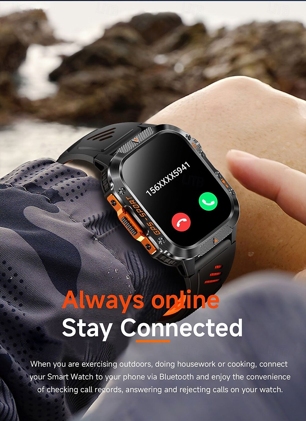 New Imosi GPS Smart Watch 2.01 Ultra HD Display Built-in GPS & Compass Make/Receive Phone Calls Smartwatch 540mAh Battery 3ATM Waterproof 2025 - $51.99 –P15
