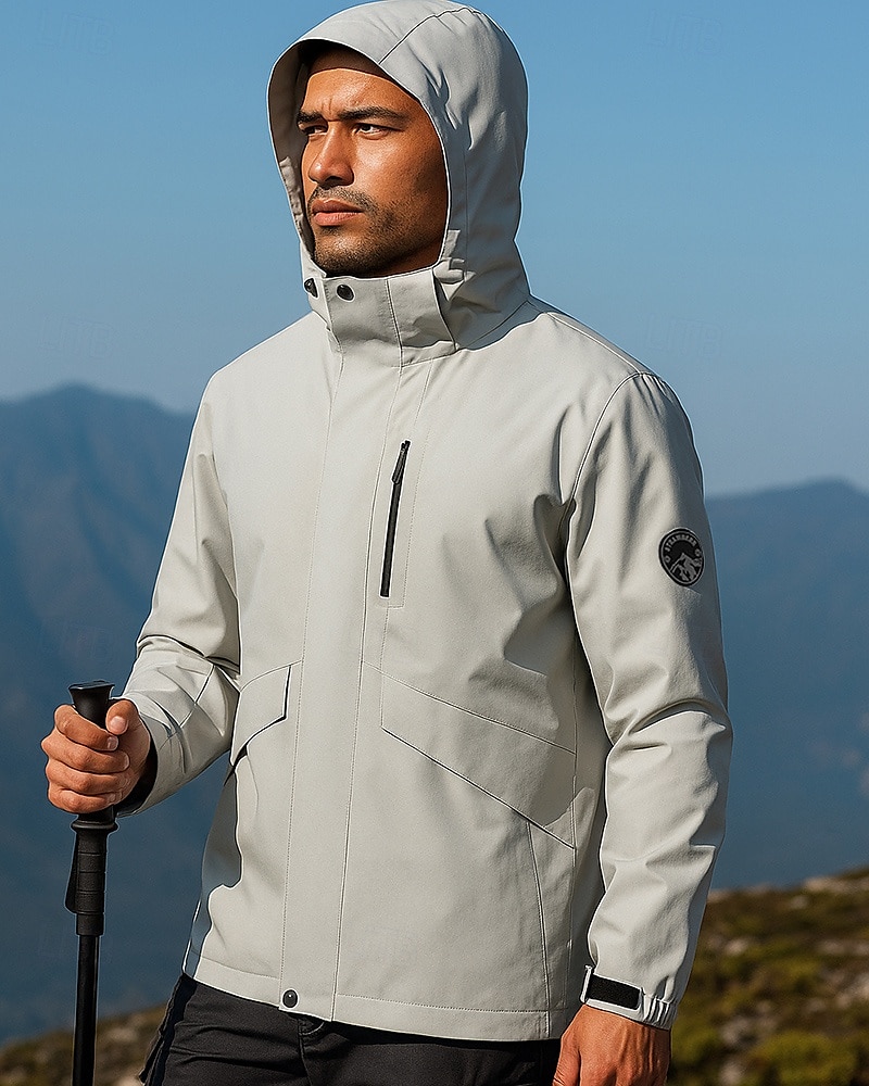 Hombre Cortavientos Chaqueta Chaqueta para senderismo Chaqueta rígida Al aire libre Impermeable Resistente al Viento Trajes de senderismo Ropa de senderismo Primavera Otoño Camiseta Camping 2025 - $28.99 –P3