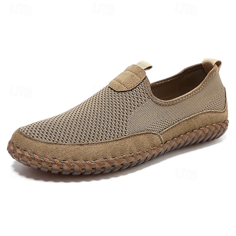 Atmungsaktive Herren-Slip-On-Wanderschuhe aus Strick – leichte Mesh-Sneaker für Sommerreisen, Outdoor-Aktivitäten und Komfort im Alltag 2026 - $54.99 –P1