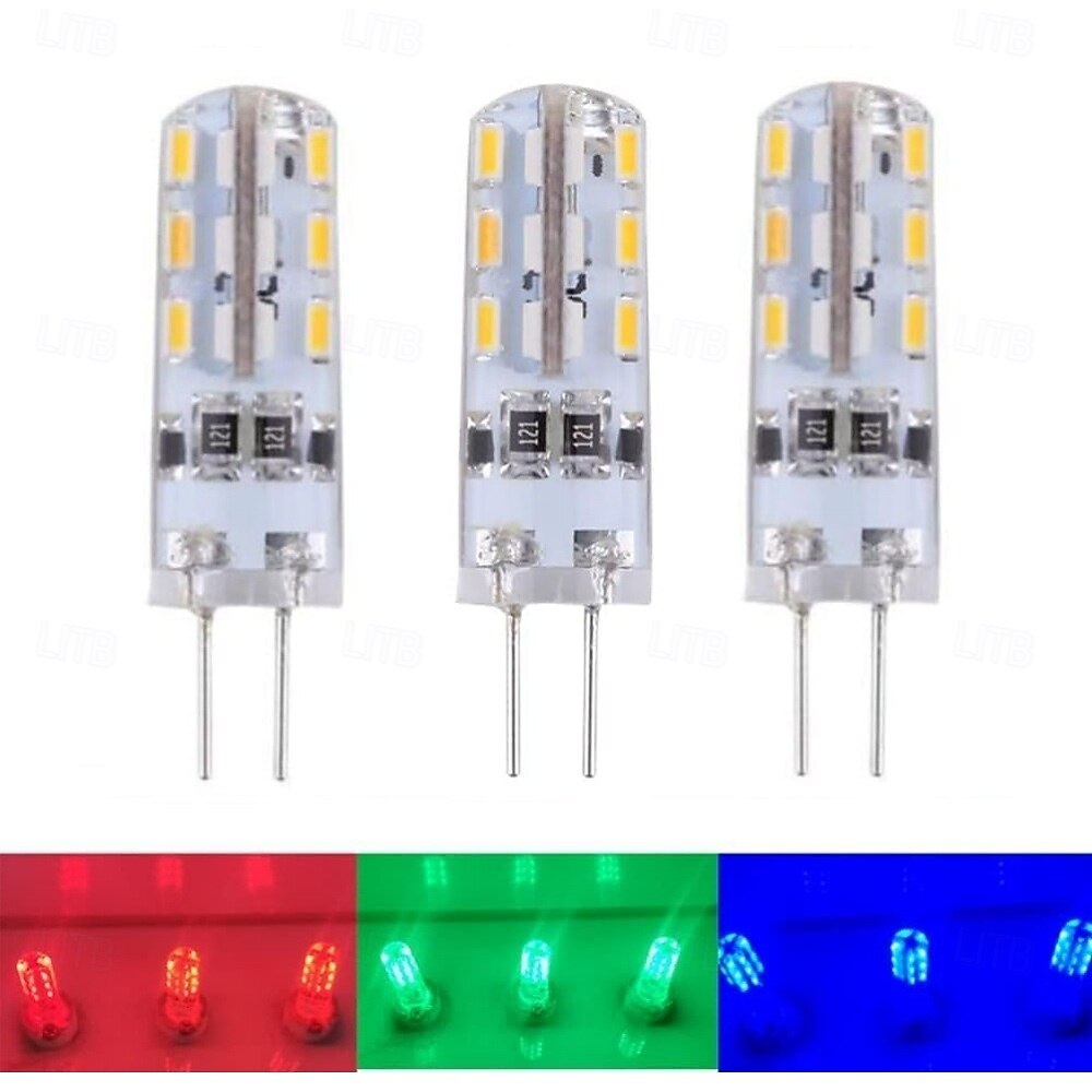 G4 Bi-Pin-Sockel-LED-Glühbirnen DC 12 V 2 W 24 SMD 3014 LED 10 W Halogenlampe entspricht Silikonlicht weiß/warmweiß/rot/grün/blau 10 Stück 2025 - $29.99 –P2