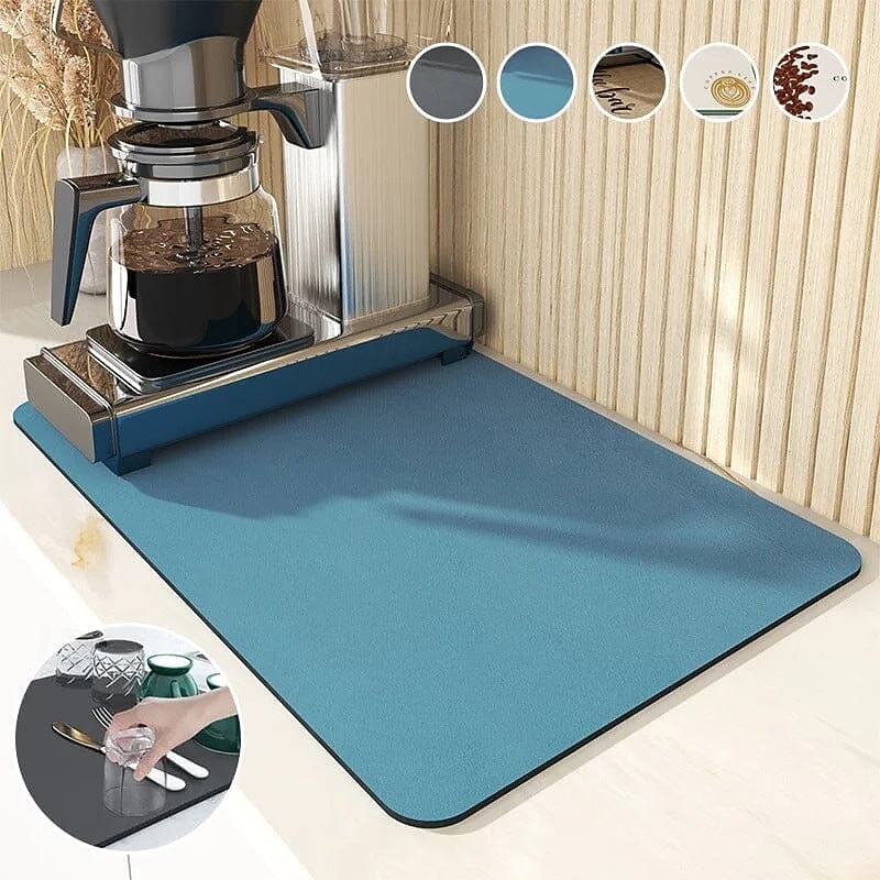 Superabsorberende afdruipmat voor de keuken, bekermat, droogt snel, antislip, gemakkelijk schoon te maken, beschermt het aanrechtblad tegen water, hitte en morsen. 2026 - $11.99 –P1