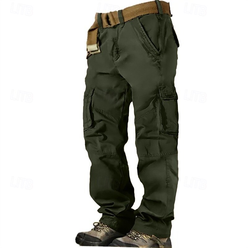Homme Pantalons Cargo Pantalons Boutons Multi-poches Uni Portable Extérieur Quotidien Camping & Randonnée Mode Classique Noir Jaune de 2025 ? $32.99 –P1