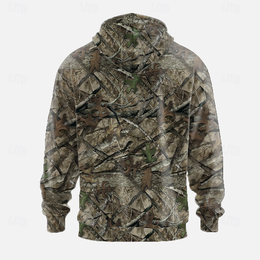 Per uomo Mimetico Felpe con cappuccio Felpa Etnico Casual Manica Lunga Girocollo Ferie Caccia Rosso Verde Coulisse Autunno Inverno progettista del 2025 a $26.99 –P2