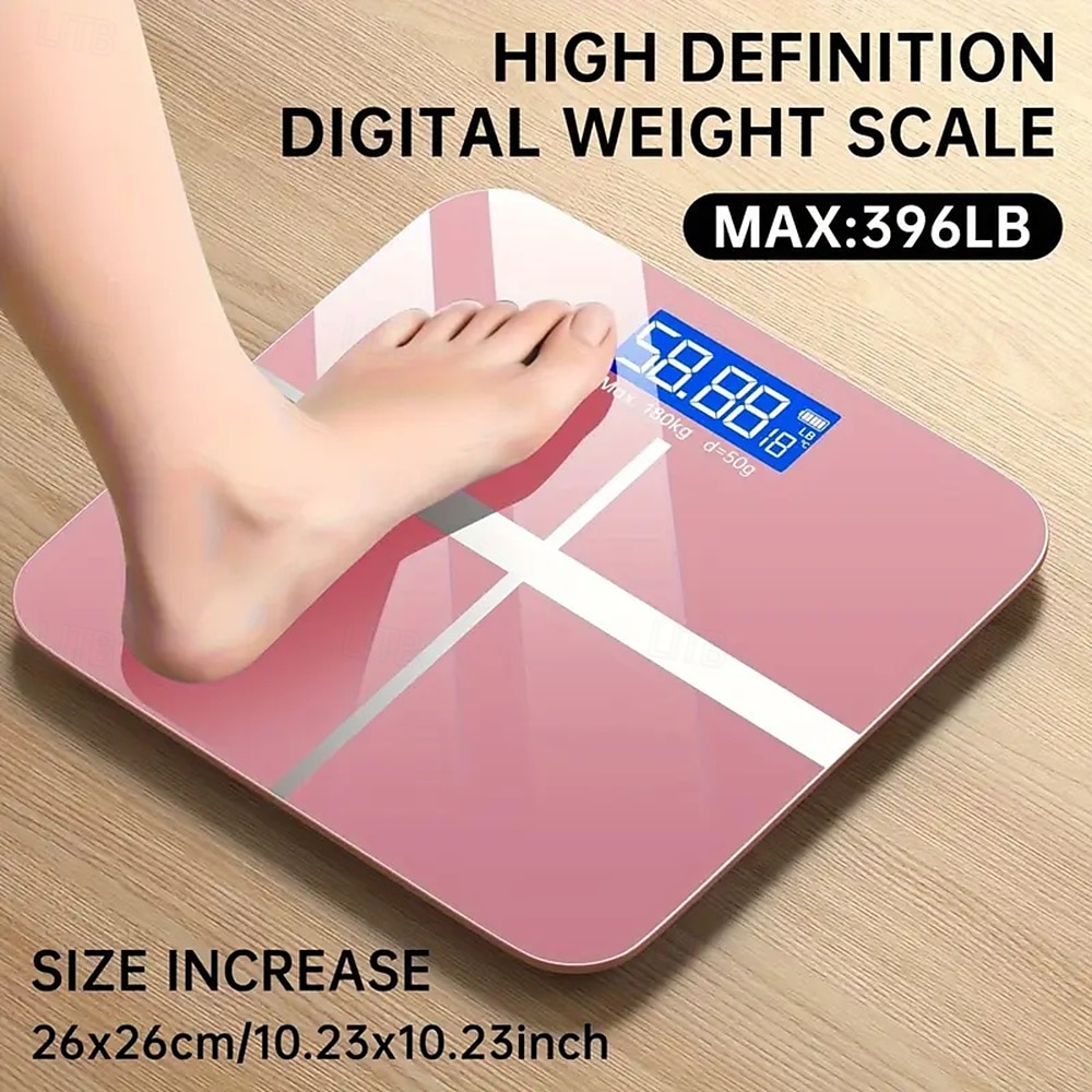 Electronic Scale 396 Pound Digital Bathroom Scale High-precision Scale with LED High-definition Display and Temperature Display (switchable To Kilograms or Pounds) Ultra Wide Platform High-precisi 2025 - $34.99 –P12
