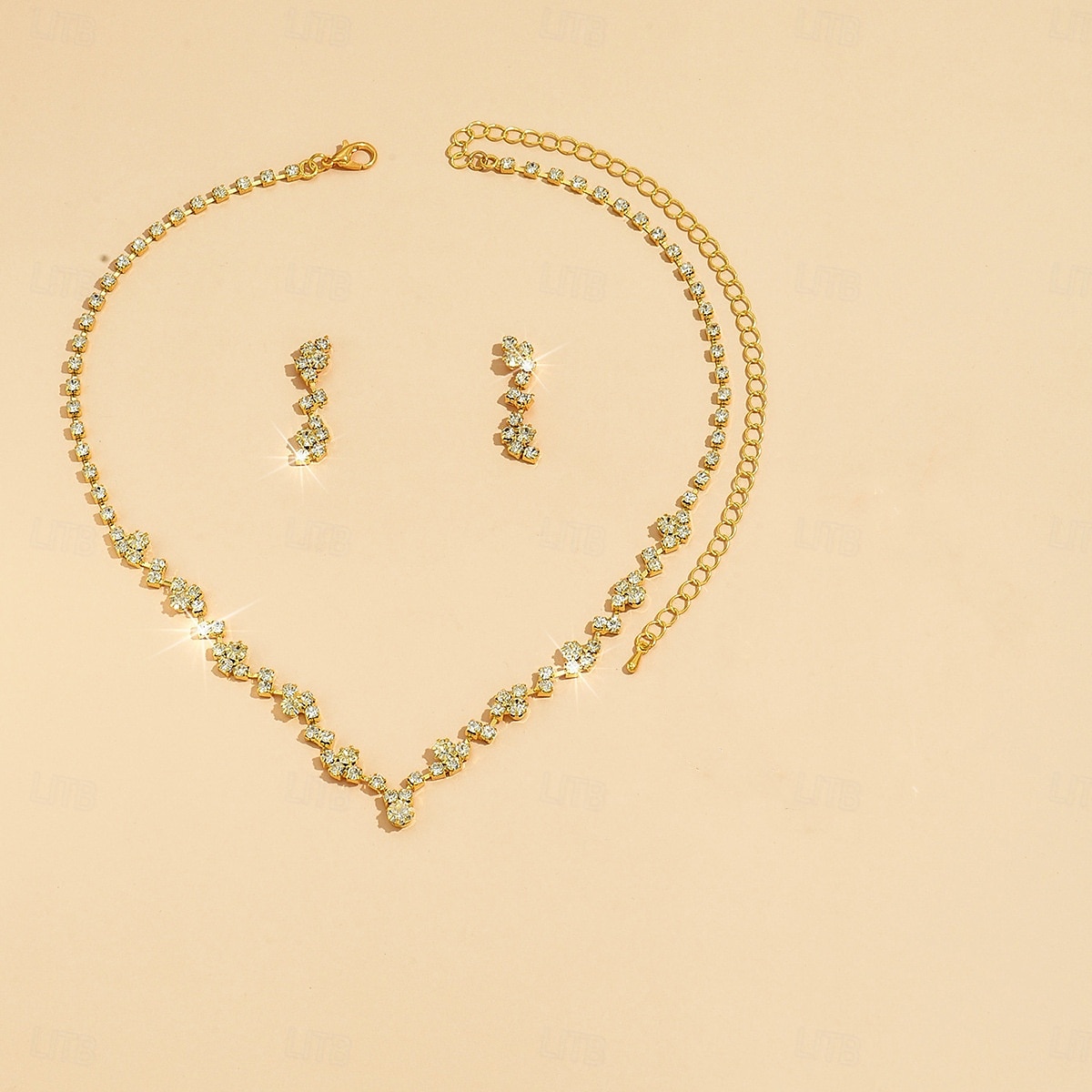Bridal Jewelry Sets 1 set Imitation Diamond Alloy 1 Necklace Earrings Women's Artistic Trendy Jewelry Set For Wedding Holiday Festival 2026 - E£961.99 –P5