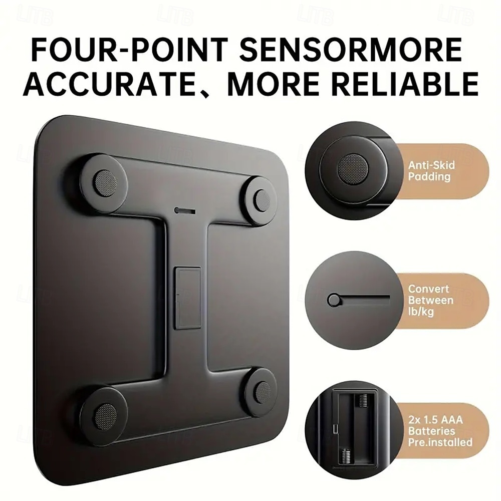 Electronic Scale 396 Pound Digital Bathroom Scale High-precision Scale with LED High-definition Display and Temperature Display (switchable To Kilograms or Pounds) Ultra Wide Platform High-precisi 2025 - $34.99 –P9