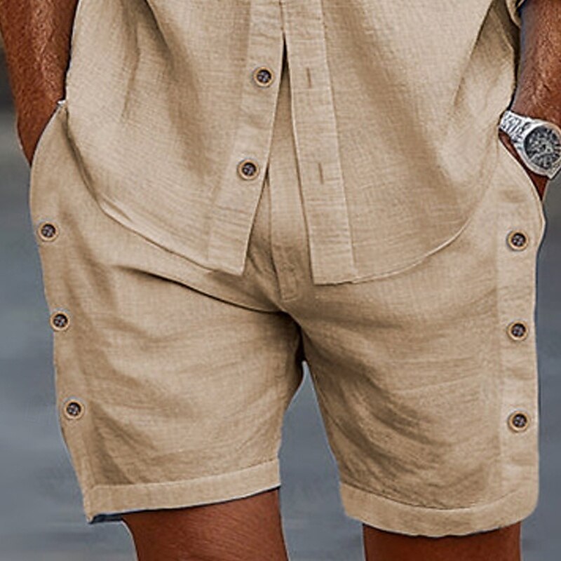 Per uomo Shorts Shorts di Lino Pantaloncini Estivi Shorts da Spiaggia Elastico in vita Coulisse Bottone laterale Semplice Comodità Traspirante Lunghezza al ginocchio All'aperto Casuale Quotidiano del 2025 a $22.99 –P2