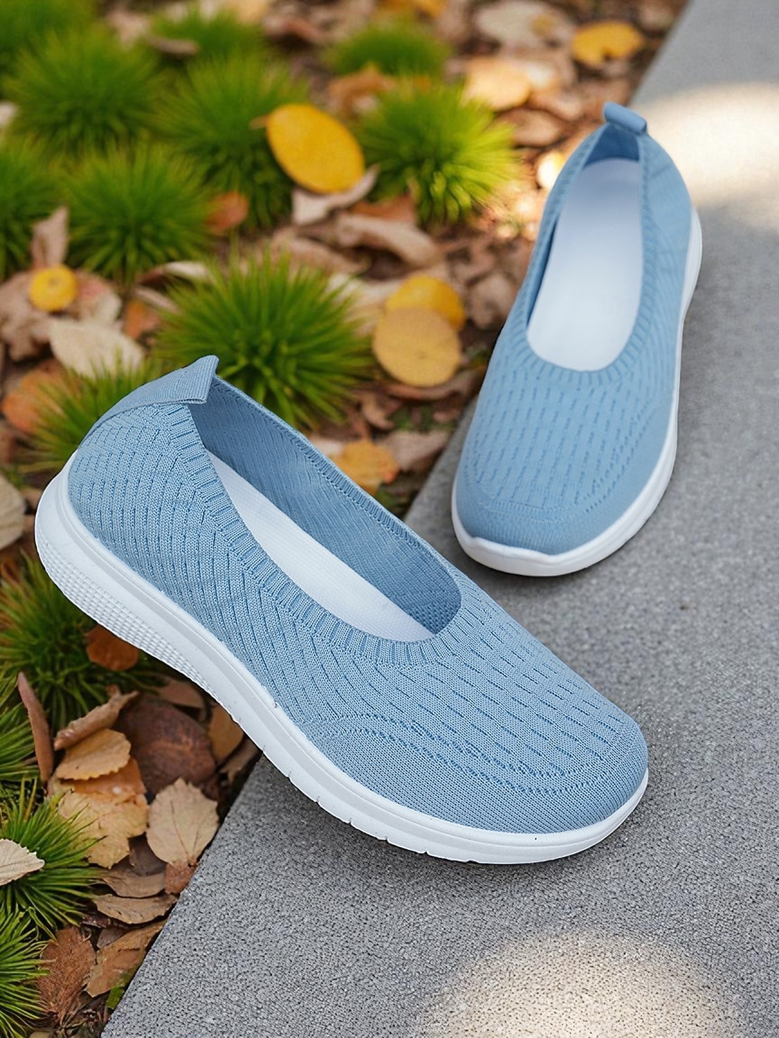 Grüne Flyknit-Wanderschuhe für Damen – leichte, bequeme Slip-On-Schuhe für Spaziergänge im Freien, zum Einkaufen und zum Tragen den ganzen Tag 2026 - E£1283.96 –P3